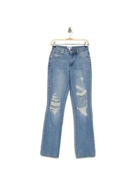 ABOUND Bnwot Blue "Losse Straight" Jeans New Relaxed Distressed